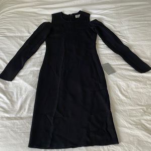 Eliza J dress black cut out shoulders long sleeve